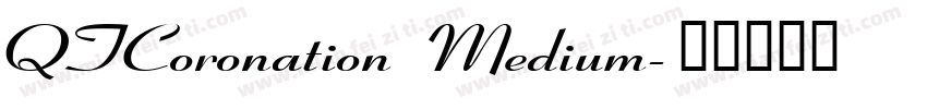 QTCoronation Medium字体转换